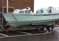 The 7.5 Meter Cheverton motor boat (military surplus) going from Ramco Surplus Sales at Itchen Marine, Southampton to Cardif Bay Marina. 
We also move...