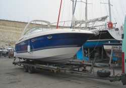 This brand new 270 Cruiser Monteray motor boat arrives in Brighton Marina for its new owner having purchased it from Southwater Marine of Hamble...