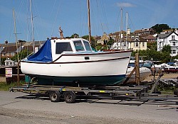 A Colvic 20 fishing boat safely delivered to Newhaven,Sussex from Porthmadog,Wales