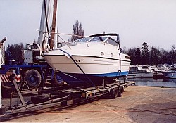 NAV a 23 ft Falcon collected in Shepperton Marina, West London...