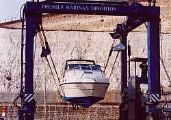 ... and safely transported to the smart, modern, Brighton Marina