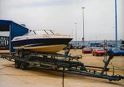 We collected this sports boat out of the water on a local slipway onto its own trailer and because of the poor condition of the tyres etc , we...