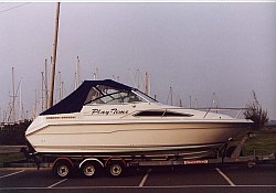 'Playtime'  loaded at Walton-on-the-Naze,Essex for transport to the South Coast 