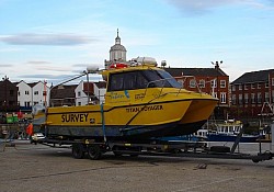Titan Voyager, A Cheetah Marine Catamaran, on her way from Portsmouth to Dumbarton in Scotland